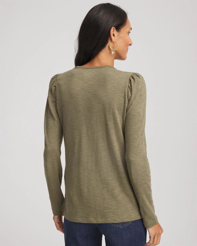 Slub Puff-Sleeve Tee - image 3